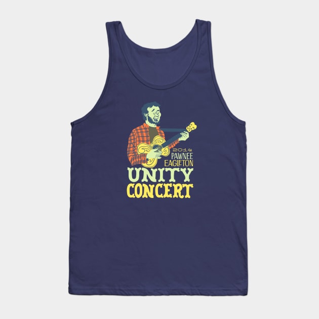 Parks and Rec - Pawnee Eagleton Unity Concert Tank Top by sombreroinc